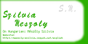 szilvia meszoly business card